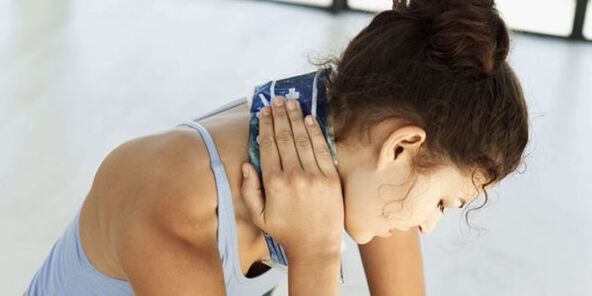 compress for the treatment of cervical osteochondospons
