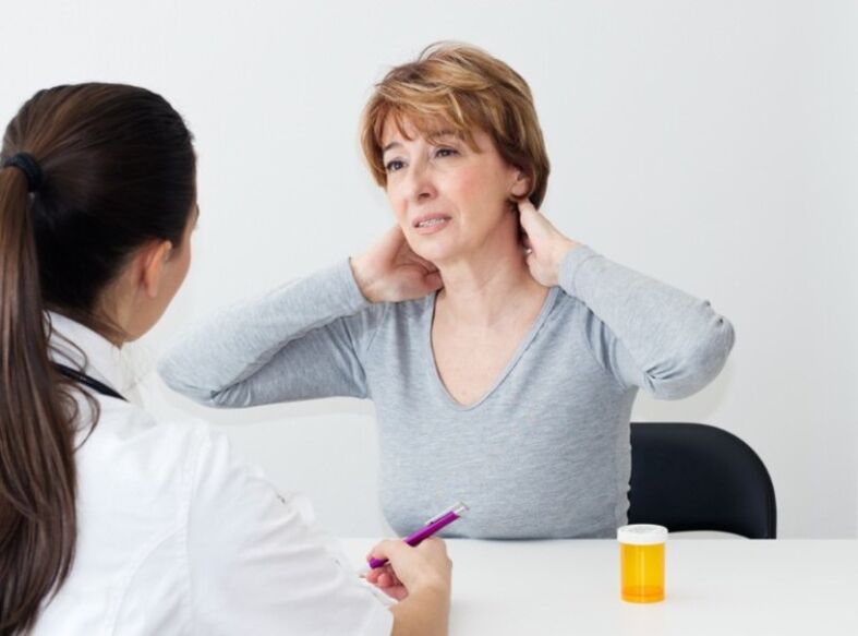 during a doctor's appointment for cervical osteochondrosis